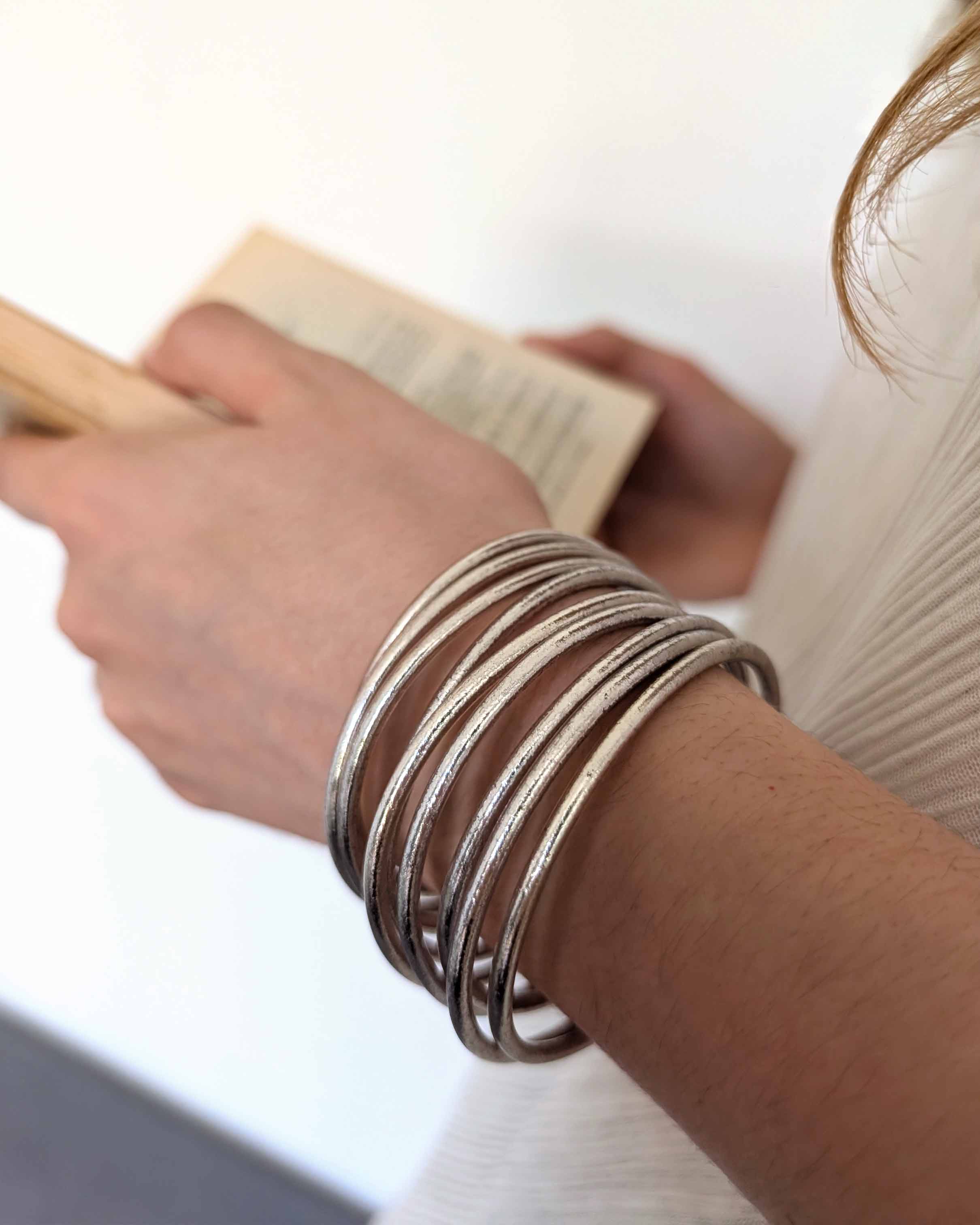 Joncs bouddhistes Kumlai en argent rose | Fins
